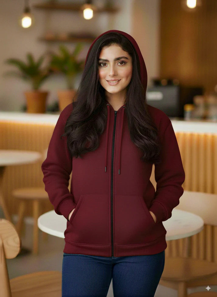 Winter Zipper Hoodie For Women