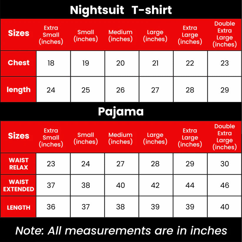 Love Sleep Printed Night Suit