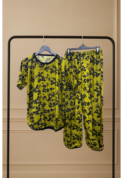 MIDNIGHT FLORA PRINTED SHIRT AND TROUSER