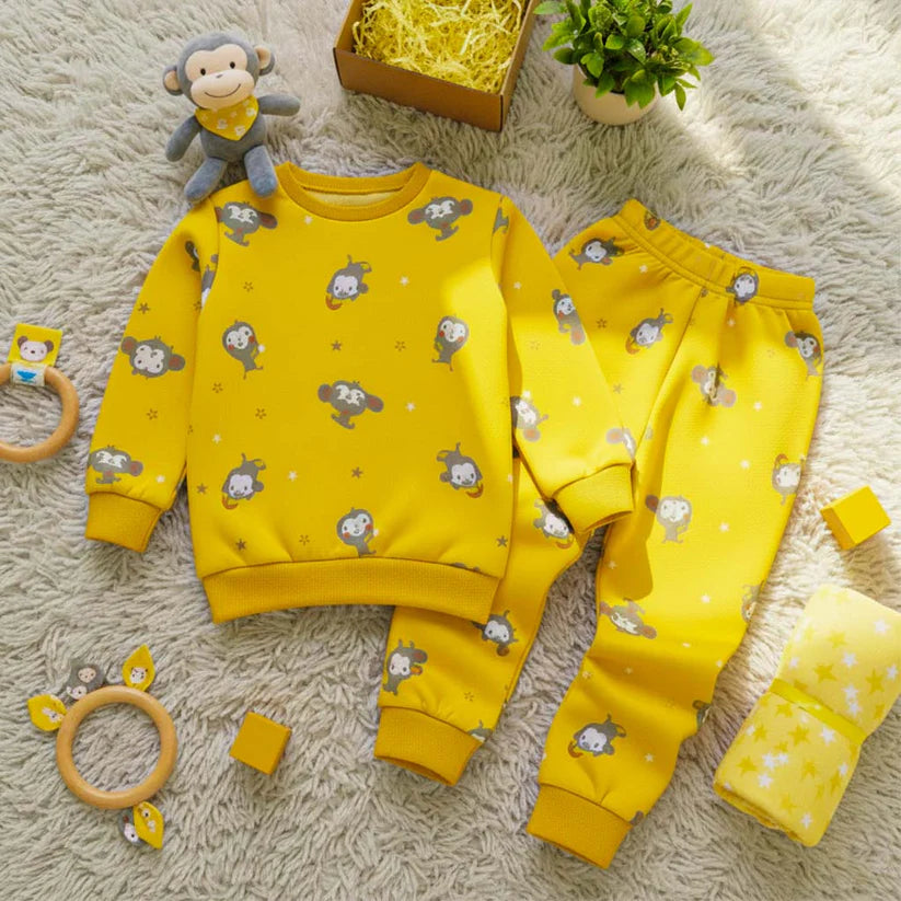 Monkey Printed Kids Winter Suit (Each)