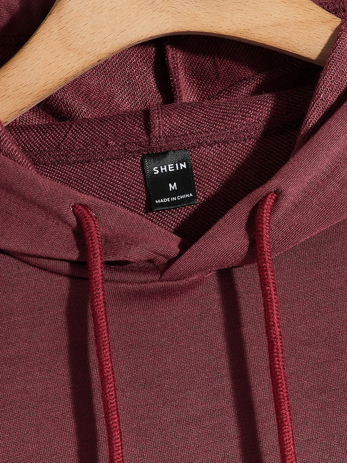 Winter Maroon Black Hoodie For Women