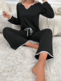 Black Palazzo Style Summer Night Suit