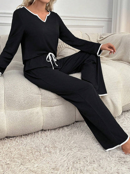 Black Palazzo Style Summer Night Suit