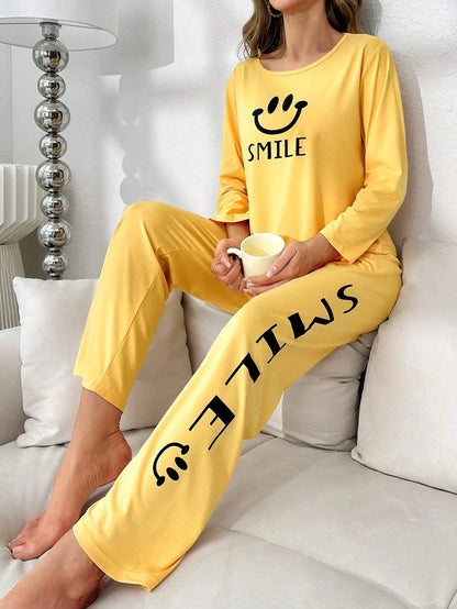Smile Forever Printed Summer Night Suit