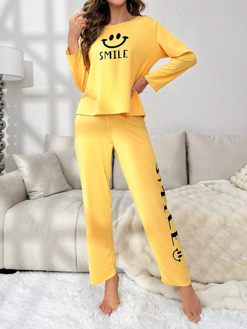 Smile Forever Printed Summer Night Suit
