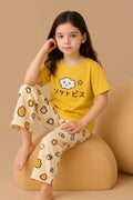 Yellow Cloud Printed Kids Suit
