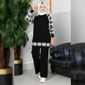 Winter Sunflower Printed Long Sleeves 2-Piece Co-Ord Set