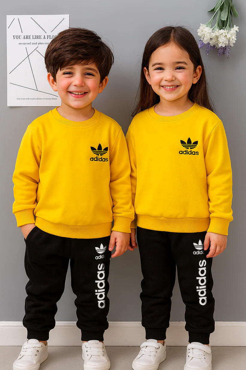 Yellow Adidas Printed Kids Winter Suit (Each)
