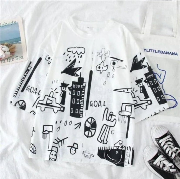 Urban Sketch Oversized Tee