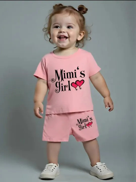 Mimi's girl T-Shirt And Short Pant For Kids Baby Girls