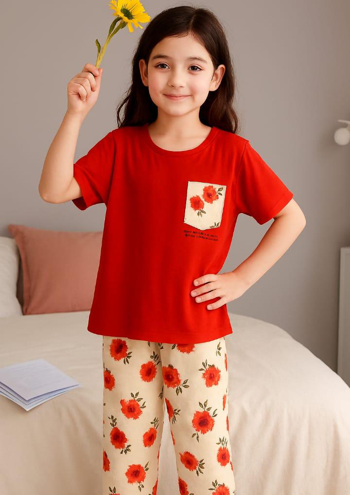 Pocket Printed Night Suit