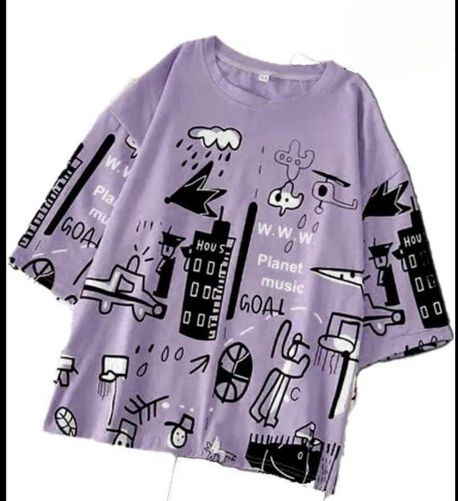 Urban Sketch Oversized Tee