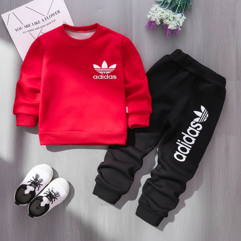 Red Adidas Printed Kids Winter Suit (Each)