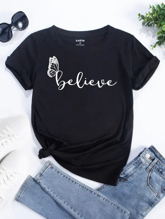 Believe Butterfly Tee