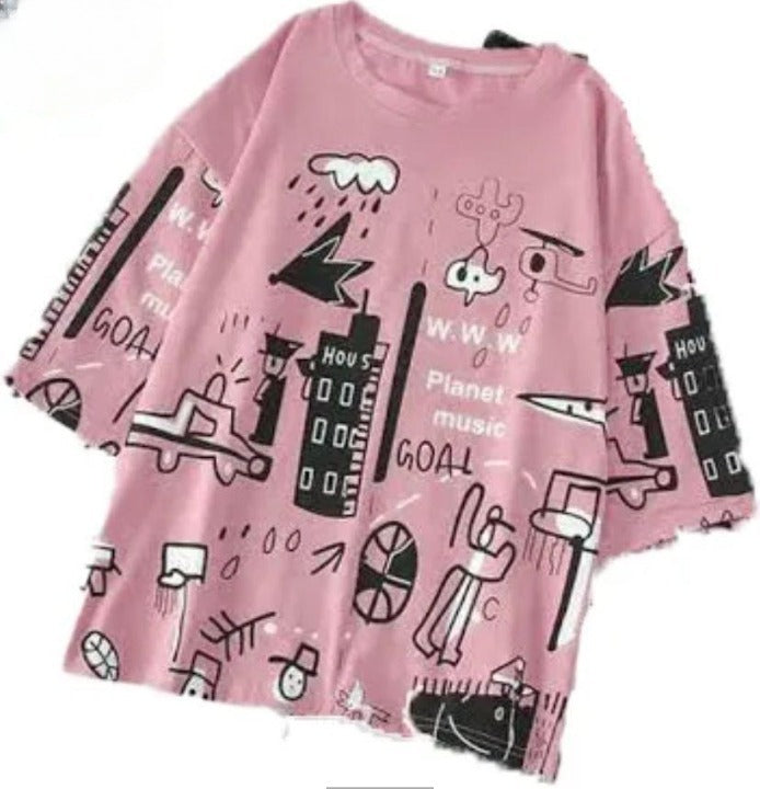 Urban Sketch Oversized Tee