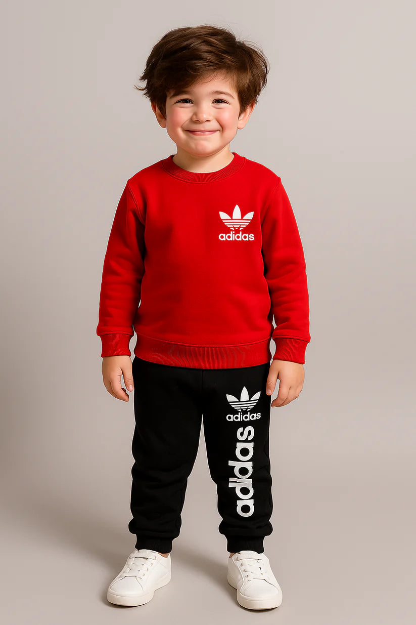 Red Adidas Printed Kids Winter Suit (Each)