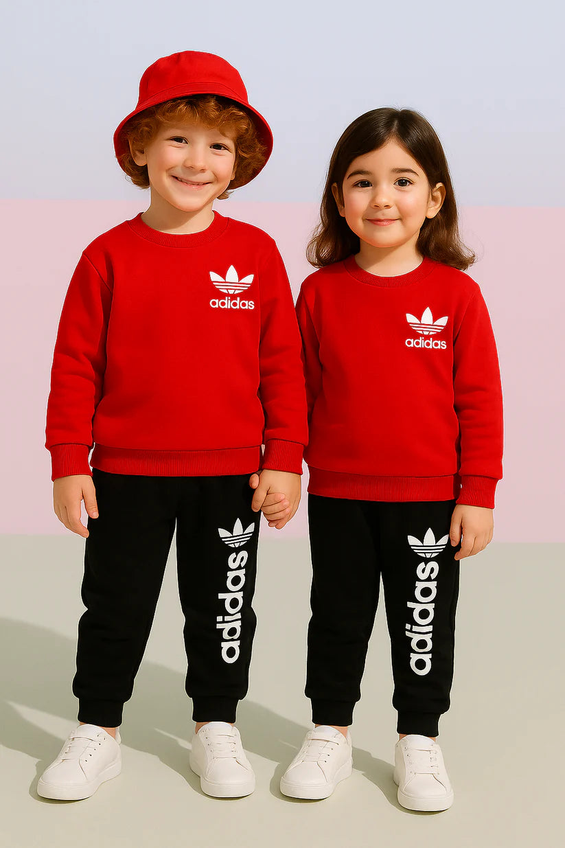 Red Adidas Printed Kids Winter Suit (Each)