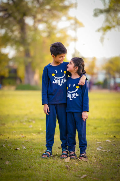 Navy Blue Smiley Kids Suit (Each)