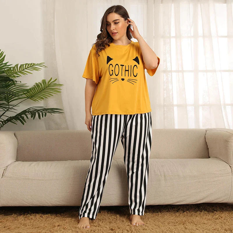 Gothic Printed Summer Night Suit