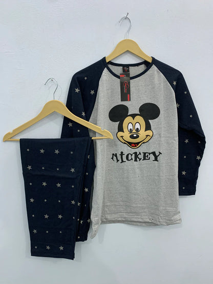 Mickey Stars Printed Pajama Summer Night Suit