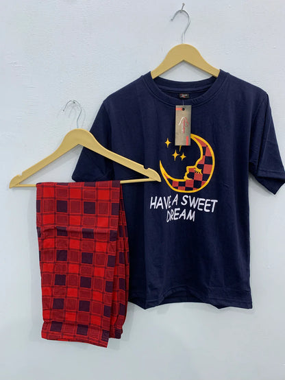 Have A Sweet Dreams Printed Summer Night Suit