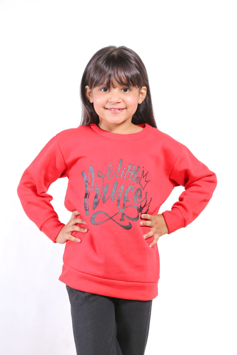 Red Little Princess Printed Kids Winter Suit (Each)