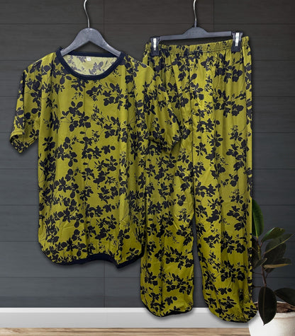 MIDNIGHT FLORA PRINTED SHIRT AND TROUSER