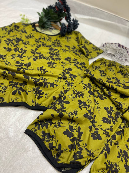 MIDNIGHT FLORA PRINTED SHIRT AND TROUSER