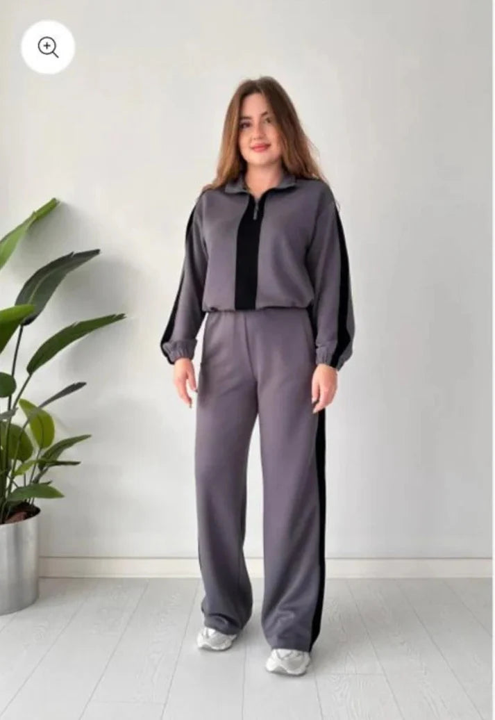 Winter Zipper Panel 2 PC Co-Ord Set