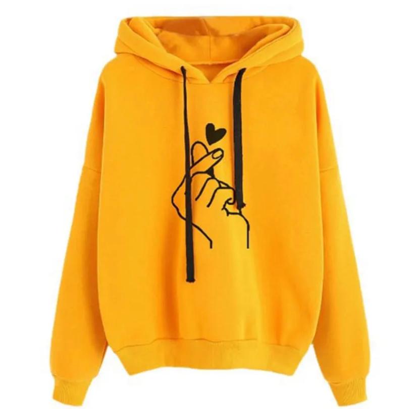 Heart Finger Graphic Hoodie