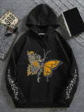 Golden Butterfly Bloom Hoodie