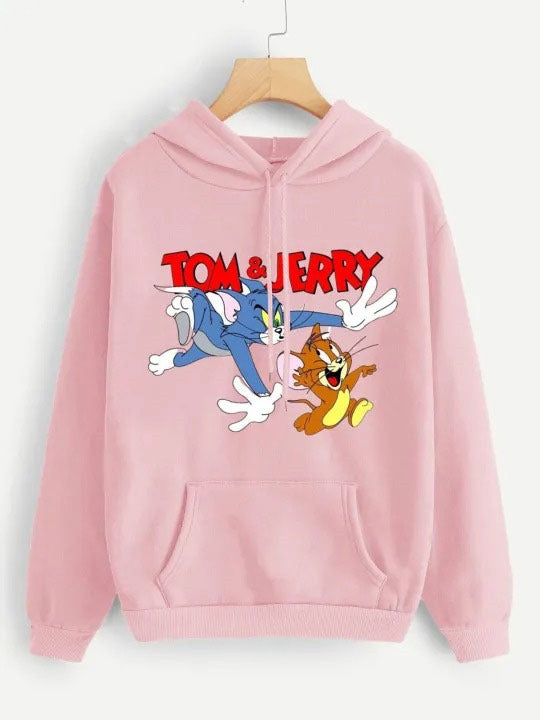 Tom & Jerry Pink Hoodie