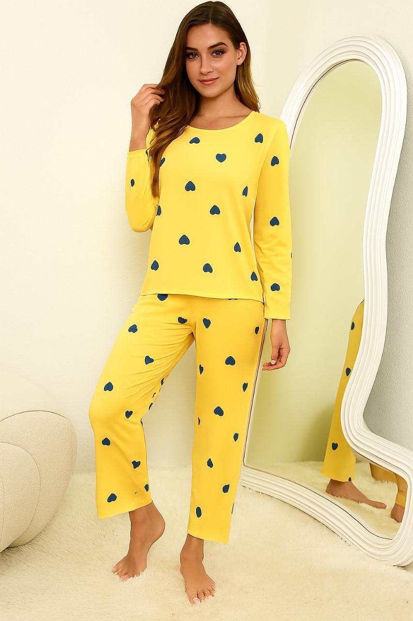Many heart printed summer night suit