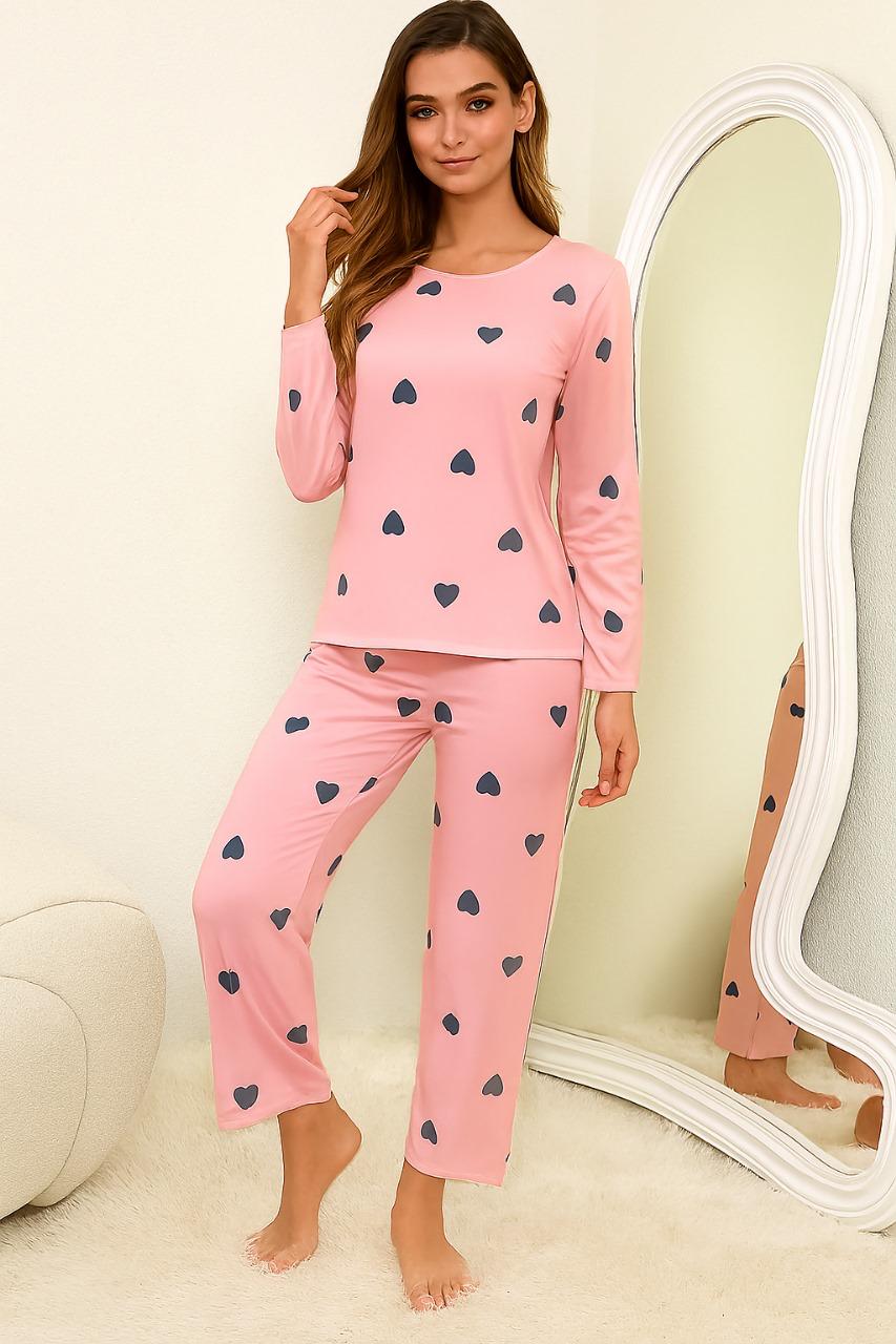 Many heart printed summer night suit