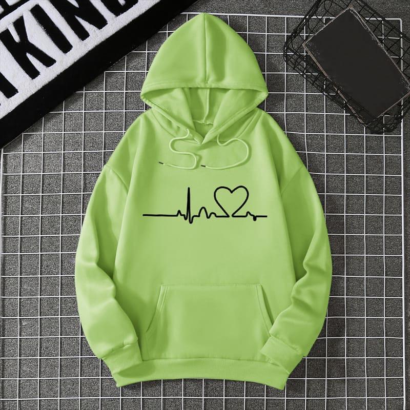 Heartbeat Hoodie – Lime Green