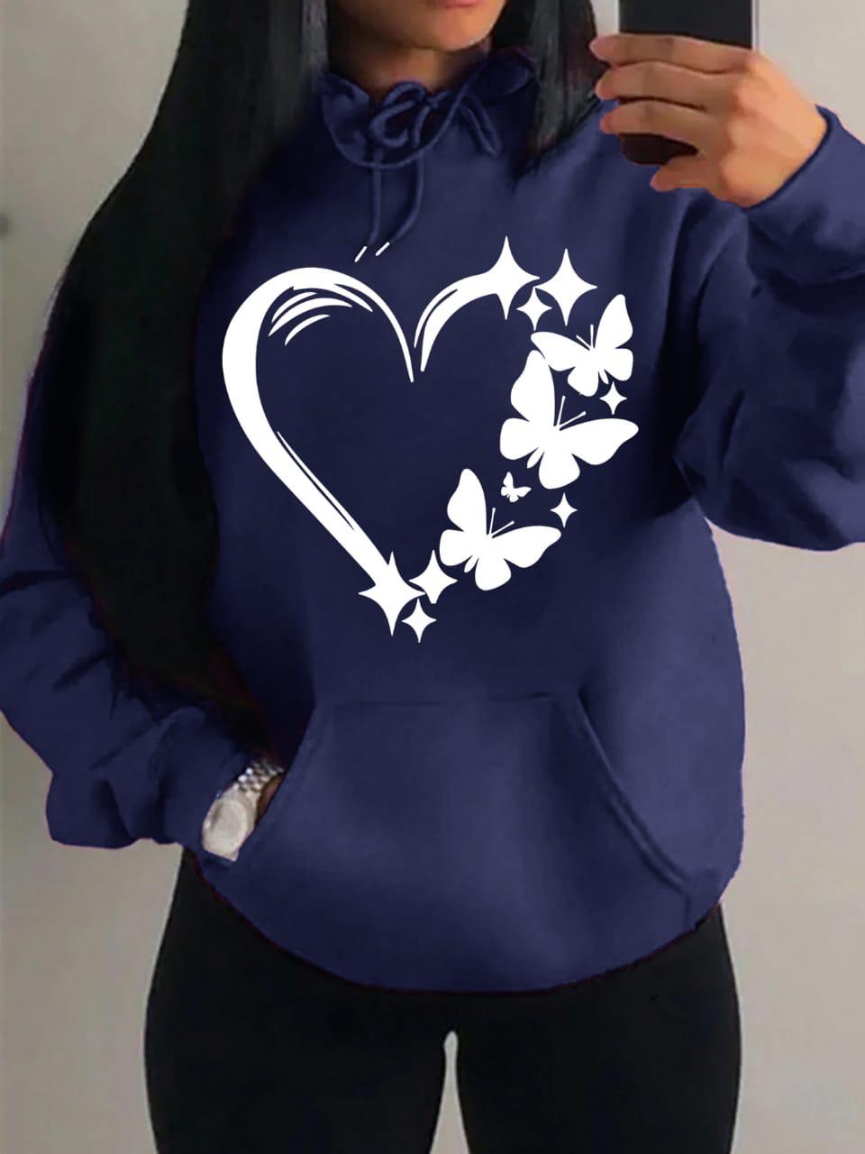 Butterfly Heart Glow Hoodie