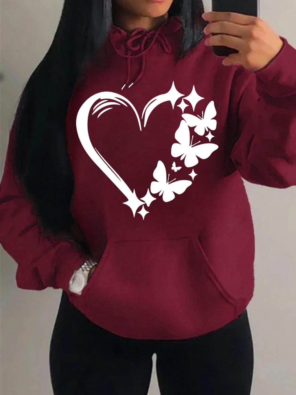 Butterfly Heart Glow Hoodie