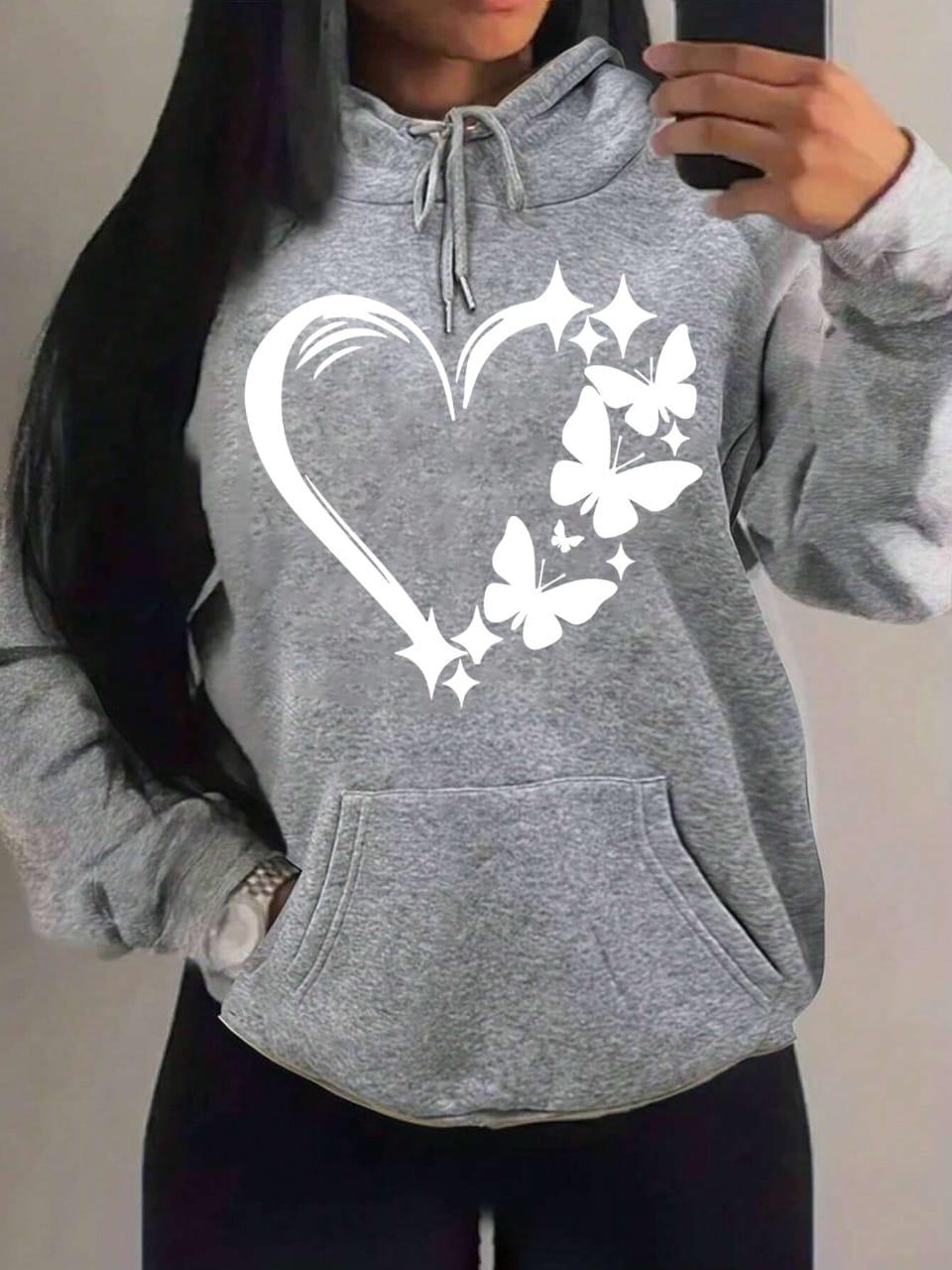 Butterfly Heart Glow Hoodie
