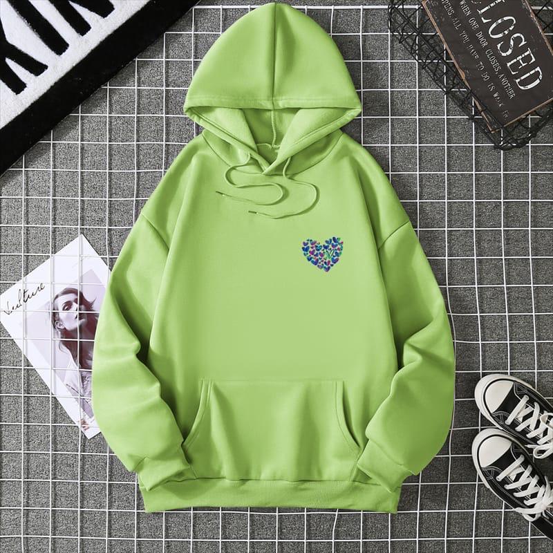 Lavender Blossom Heart Hoodie