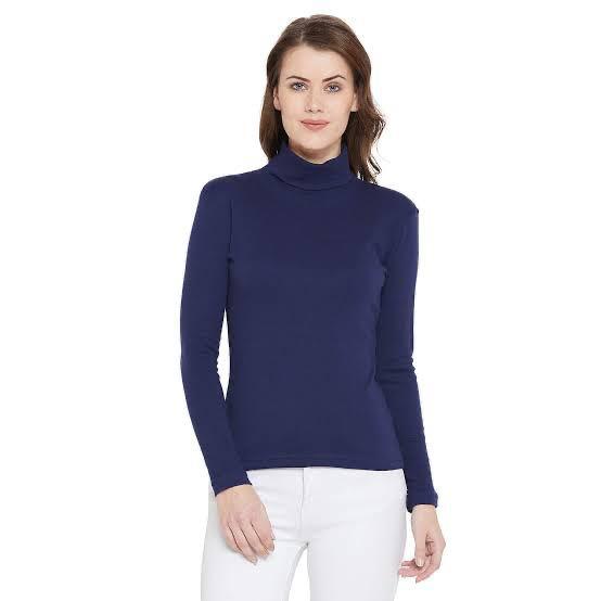 Classic Black Slim-Fit Turtleneck Top