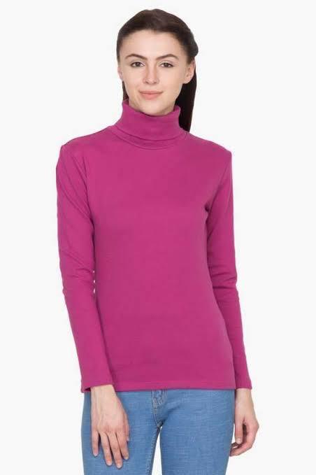 Classic Black Slim-Fit Turtleneck Top