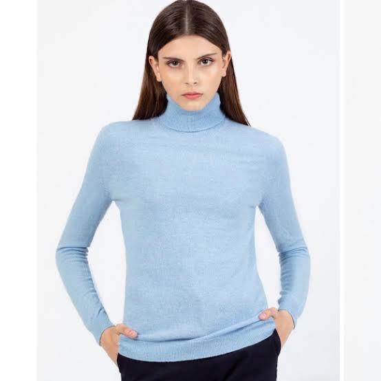 Classic Black Slim-Fit Turtleneck Top