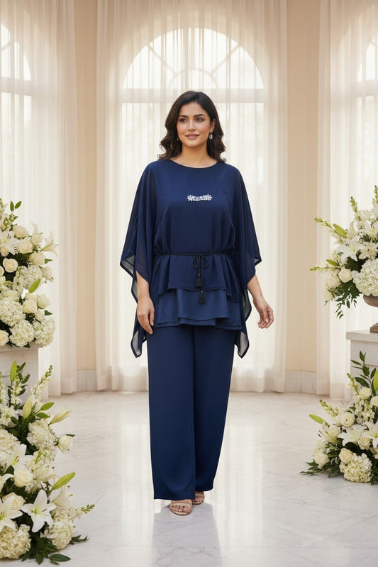 Ocean Glam Chiffon 3-Piece Suit