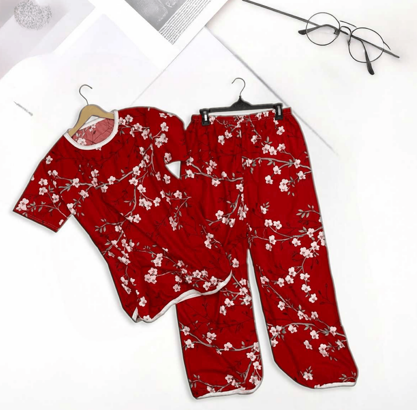 CHERRY BLOOM PRINTED SHIRT AND TROUSER