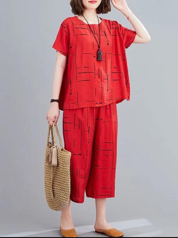 Multi Capri night suit