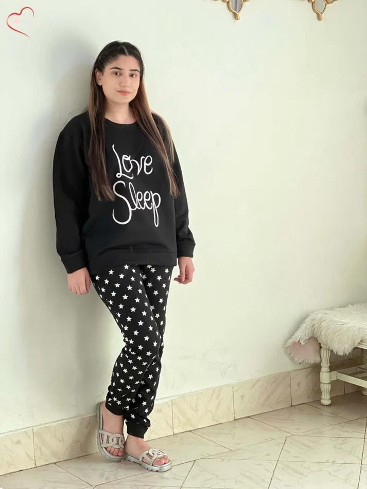 Love sleep winter night suit