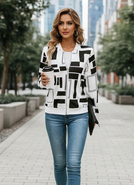 Winter Urban Gridlock Bomber Jacket For Women