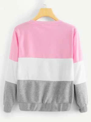 Winter Fleece Fabric Different Printed Sweatshirt For Women - Pink