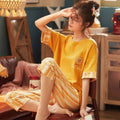 Yellow Duck Printed Summer Night Suit