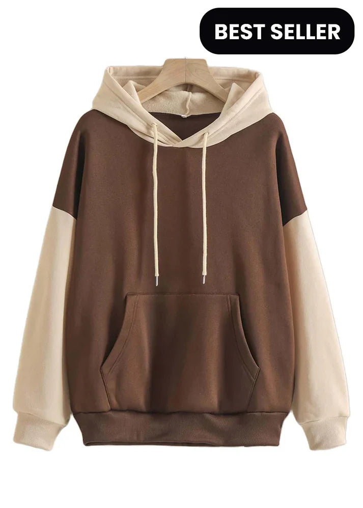 Winter Coffee With Cream Basic Hoodie For Women
